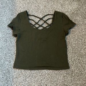 Green women’s small crop top